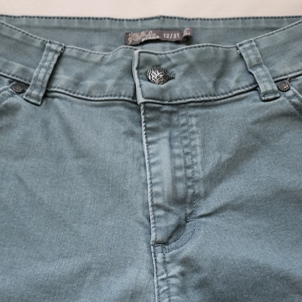PrAna Light Teal Denim Women Pants 12/31